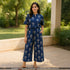 Indigo Print Rayon Cotton Fabric- F4508
